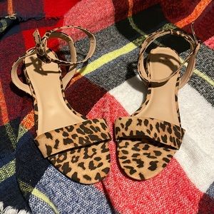Leopard print sandals